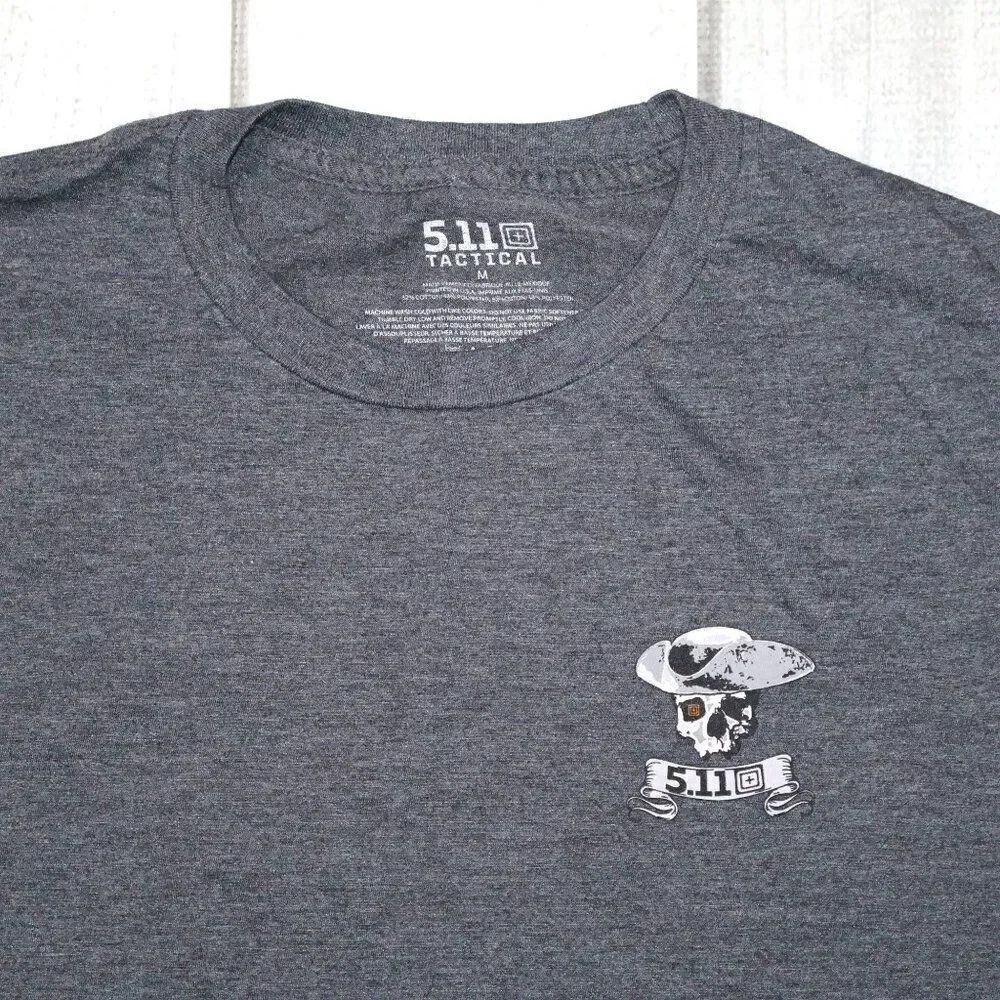 5.11 Tactical Premium Mobility Patriot T-Shirt - CHARCOAL HEATHER - M - Picture 4 of 7